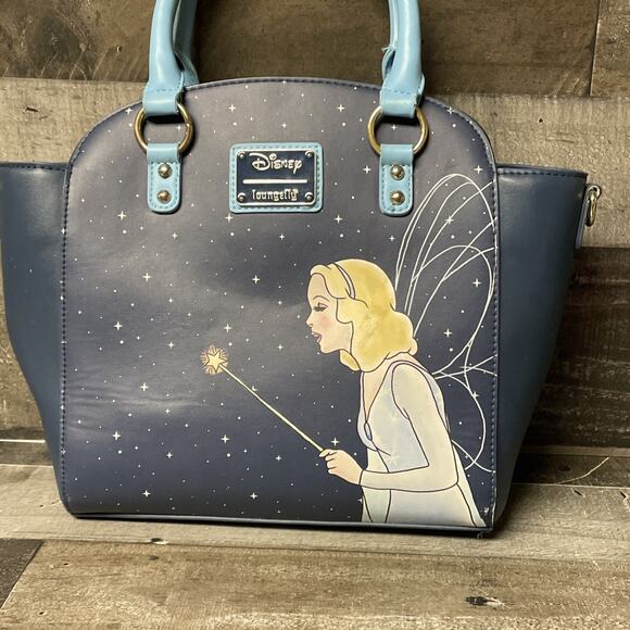 Loungefly Disney Pinocchio Blue Fairy Crossbody Bag No Strap Preowned - Picture 2 of 16